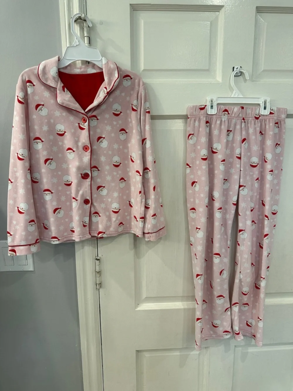 Max & Olivia Girls Kids Santa Pajamas Size 10/12